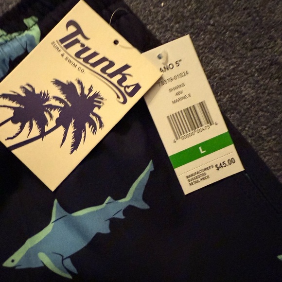 Trunks Surf & Swim Co. blue shark Sano swim trunks - Picture 6 of 6